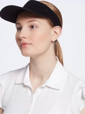 New Calia women's ribbed sports golf & tennis visor black